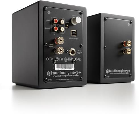 Included Audioengine A2+ speakers have multiple inputs and outputs, so you can make the necessary connections