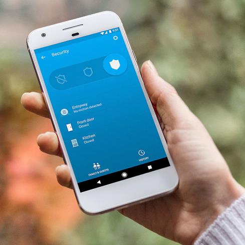 The Nest app gives you control over the Nest Secure Alarm and sends alerts to your smartphone.