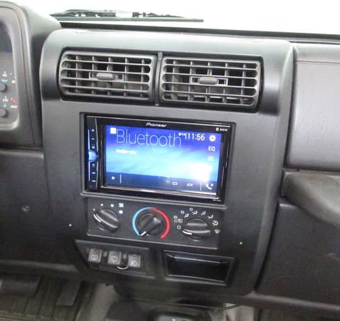 Double DIN Dash Radio Bezel For 1997-2002 Jeep Wrangler TJ - Center Trim Panel 95-6549