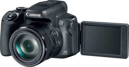 3-inch vari-angle LCD screen on the Canon PowerShot SX70 HS