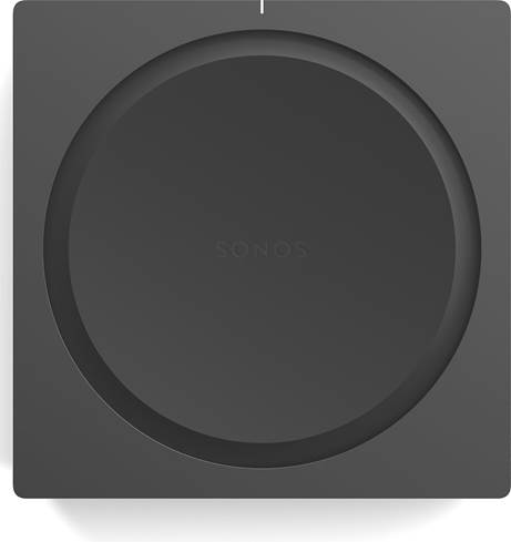 Top of Sonos Amp with a circle-in-square design