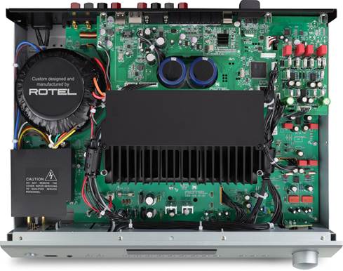 Rotel A14 MkII with cover removed