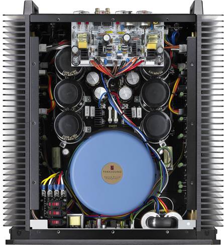 Internal view of Parasound JC 1+ monoblock power amplifier