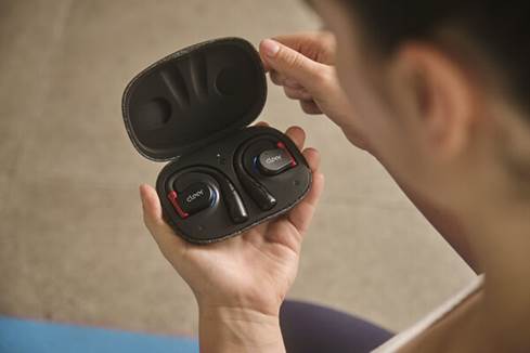 Woman holding case