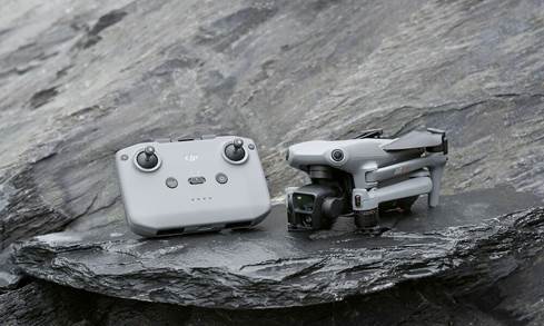 DJI Air 3 quadcopter with DJI RC-N2 remote controller