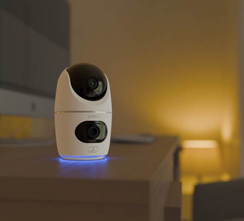 Lorex 2K Dual Lens Indoor Pan-Tilt Wi-Fi Security Camera