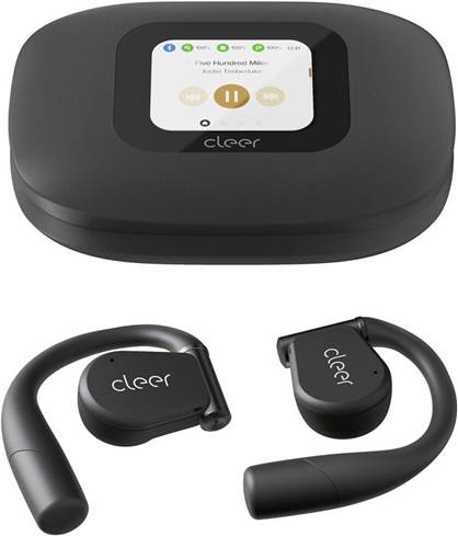 Touchscreen case with earbuds