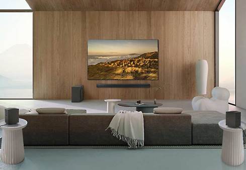 Samsung HW-Q990D sound bar, subwoofer, and rear speaker system