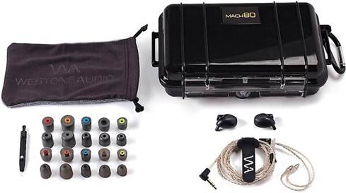 Westone MACH 80 with accessories