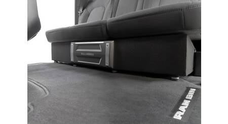 View of S2-DB8V-TRK installed under seat.