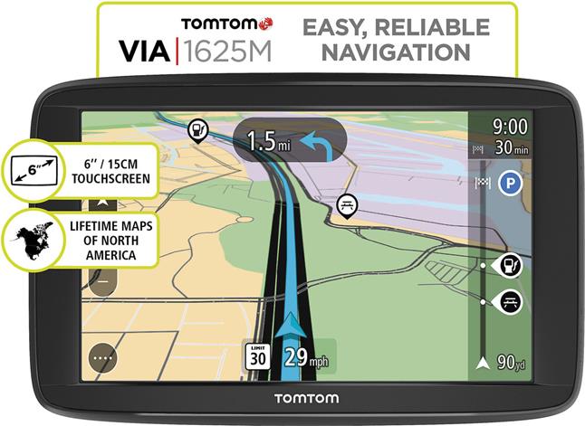 TomTom VIA 1625M portable navigator