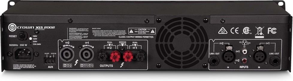 Crown XLS 2002 DriveCore™ 2 Series power amplifier — 375W x 2 at 8 