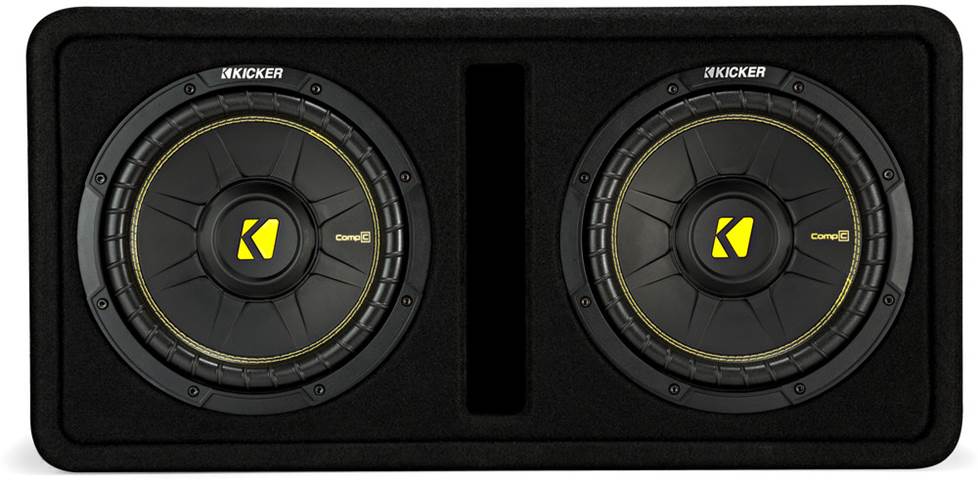Kicker DCWC102 ported enclosure with dual 10" CompC subwoofers
