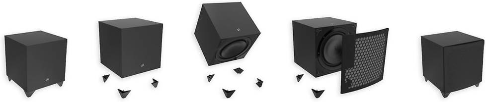 MartinLogan Dynamo 1100X converts from down- to front-firing