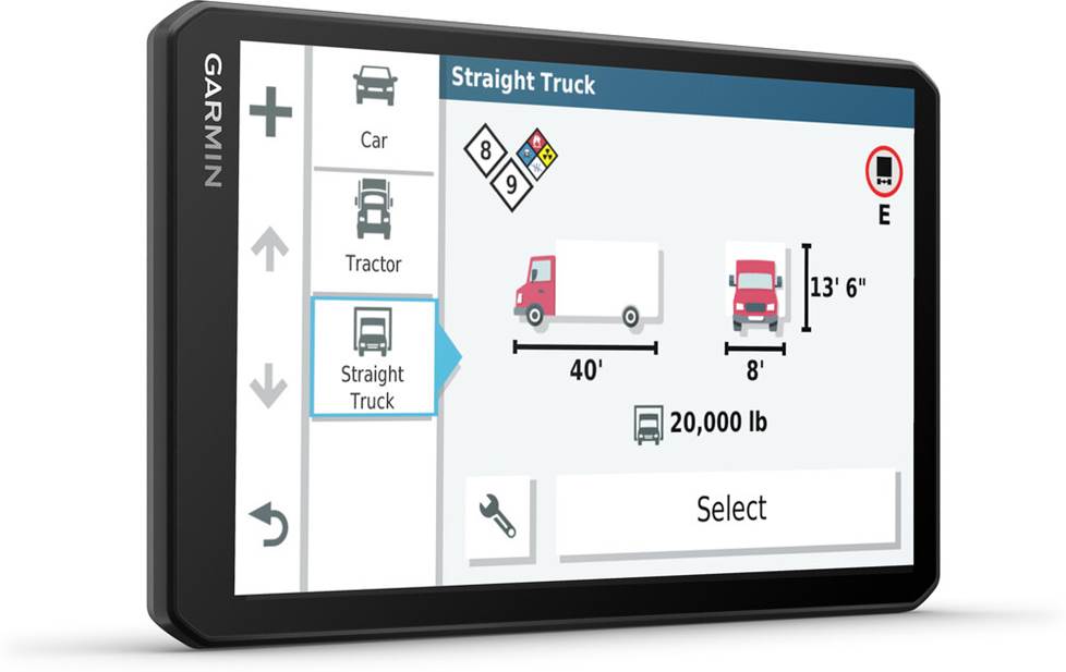 Garmin dezl OTR700 portable GPS navigator for truckers