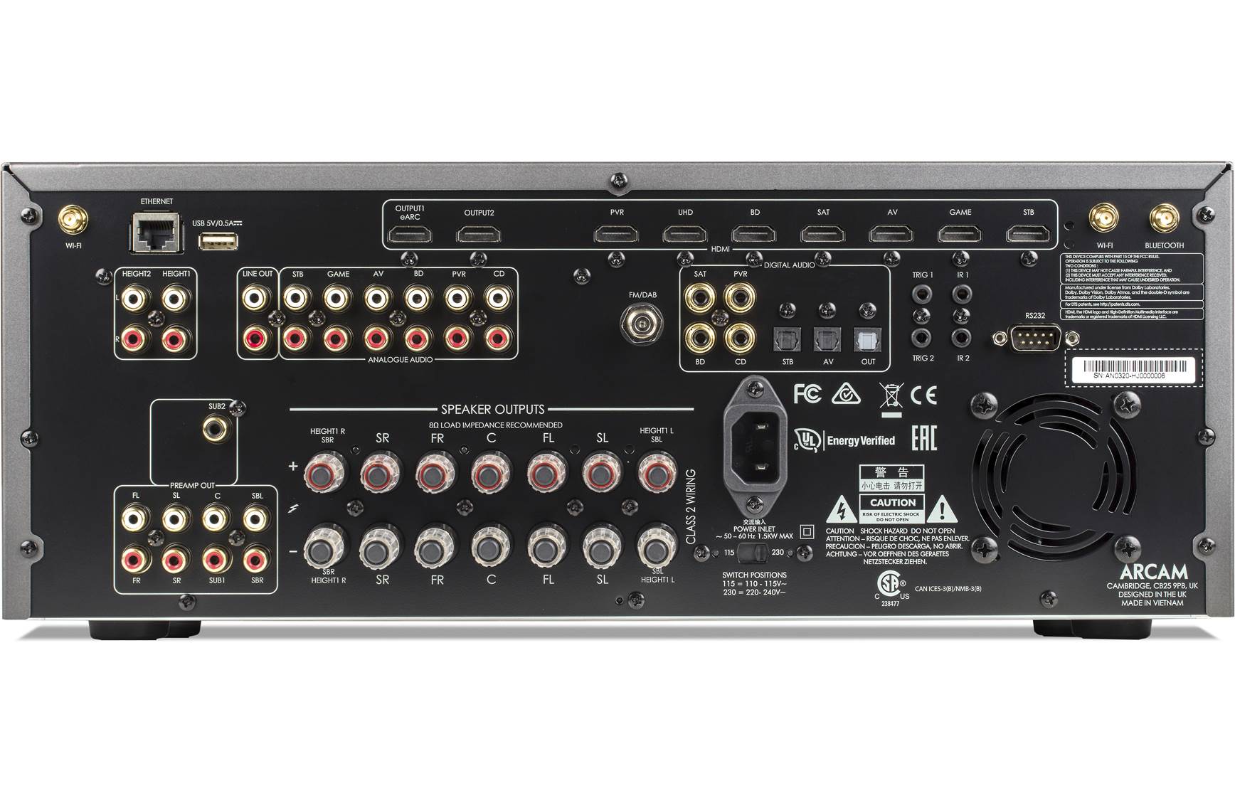 Arcam AVR11 Back