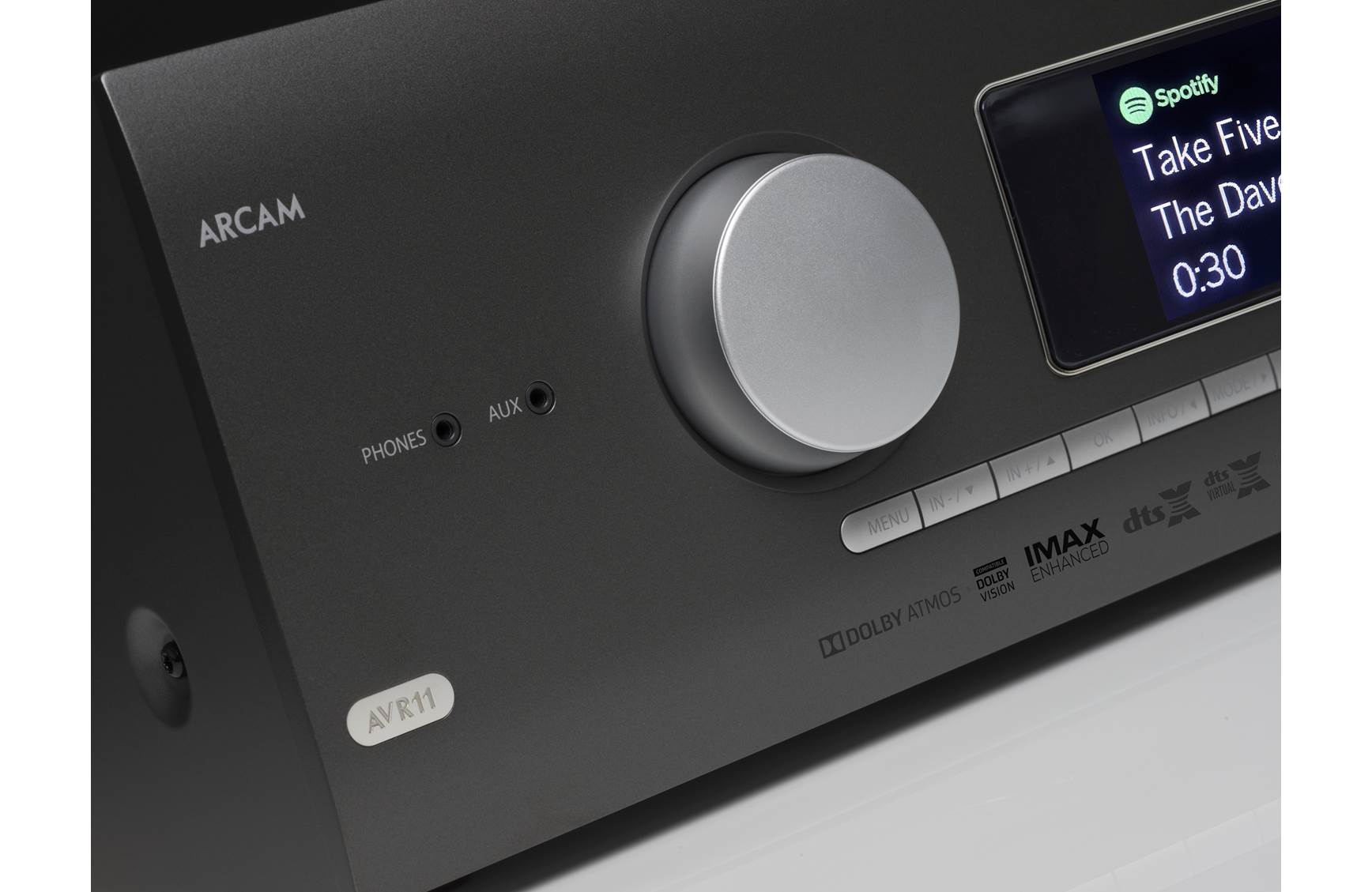 Arcam AVR11 Front-panel close-up view
