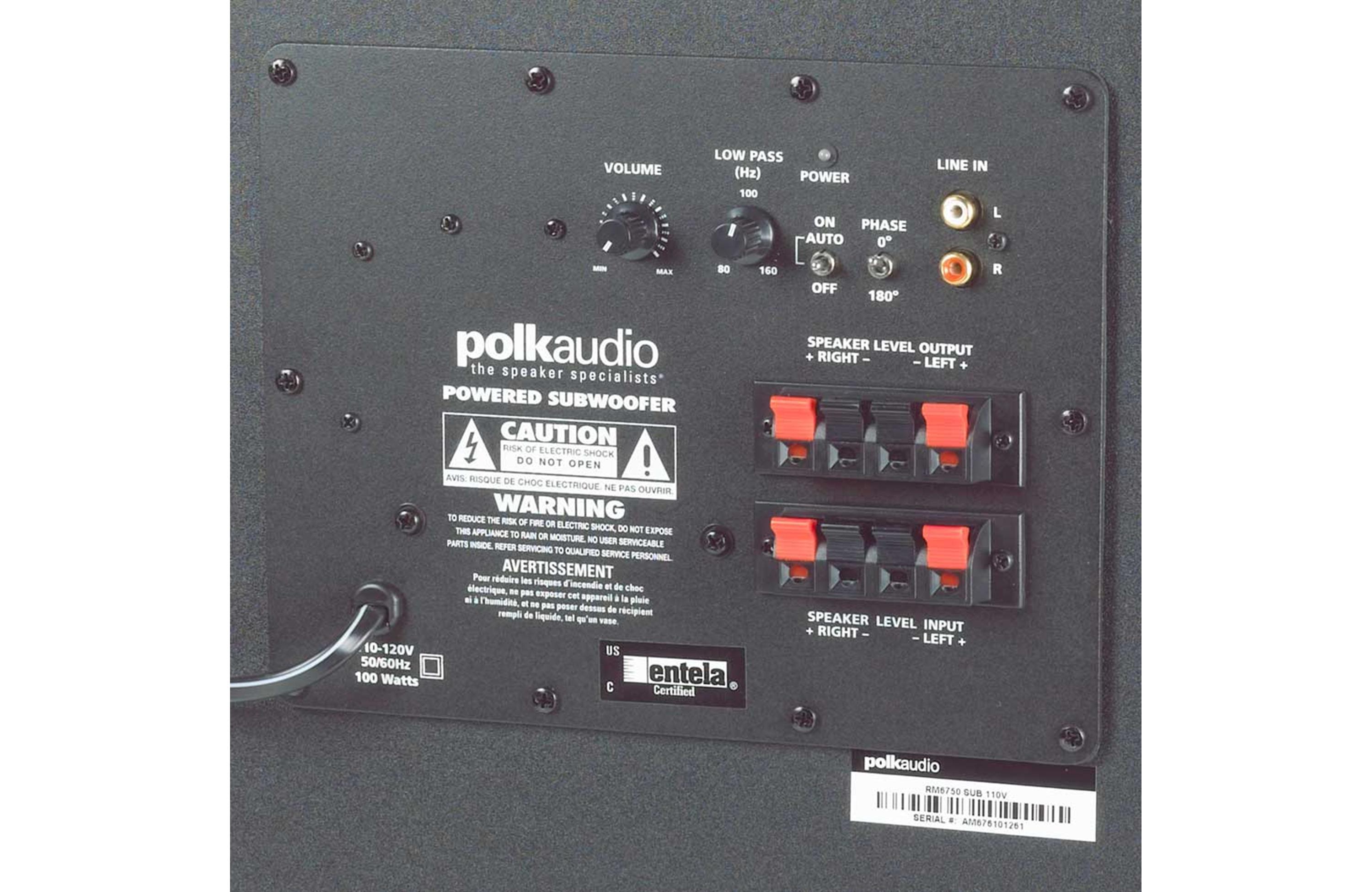 Polk RM6750 - line level or speaker inputs for sub : hometheater