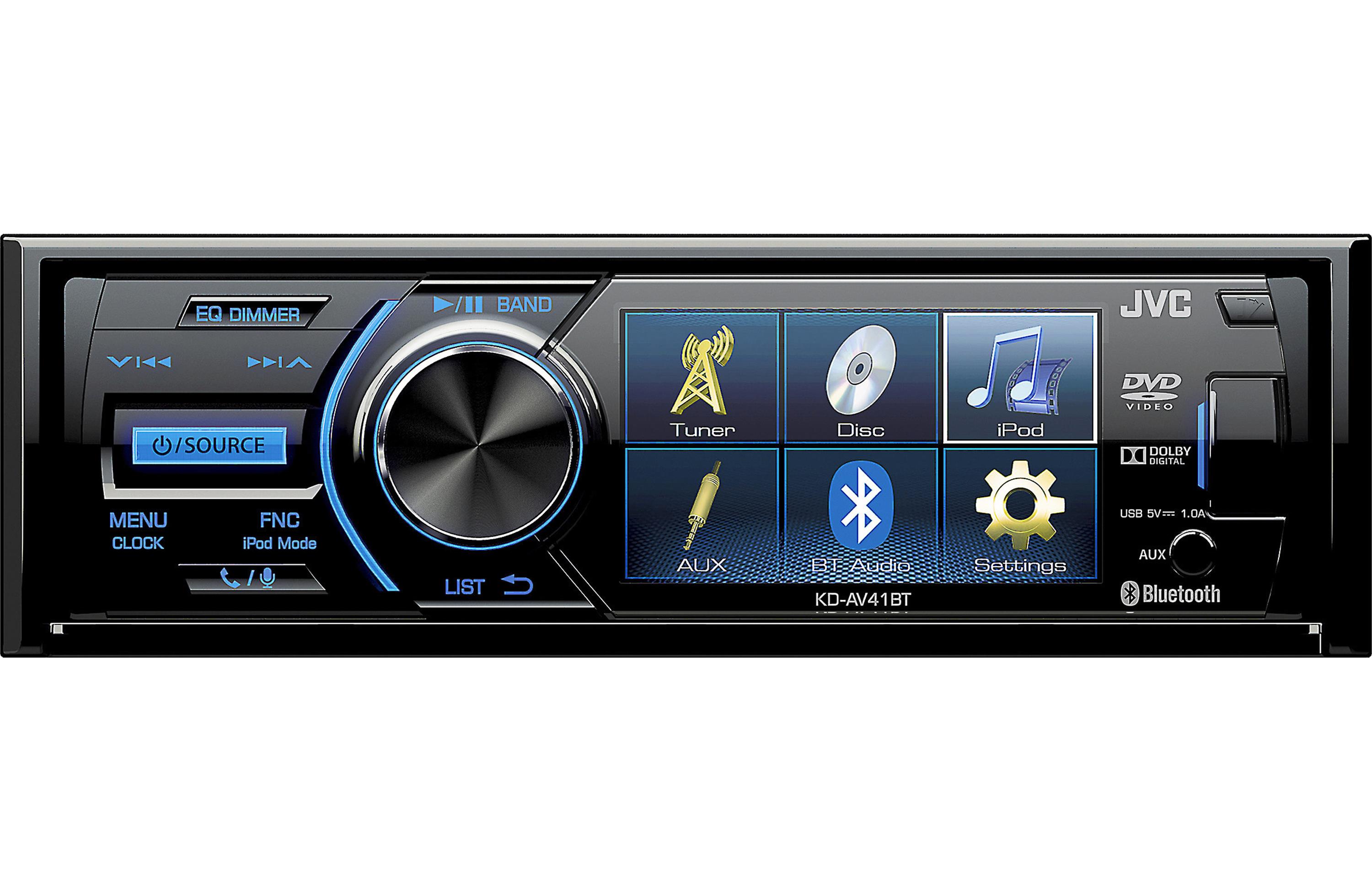 JVC KDAV41BT Single Din DVD/CD/MP3 Player 3" LCD Display Bluetooth
