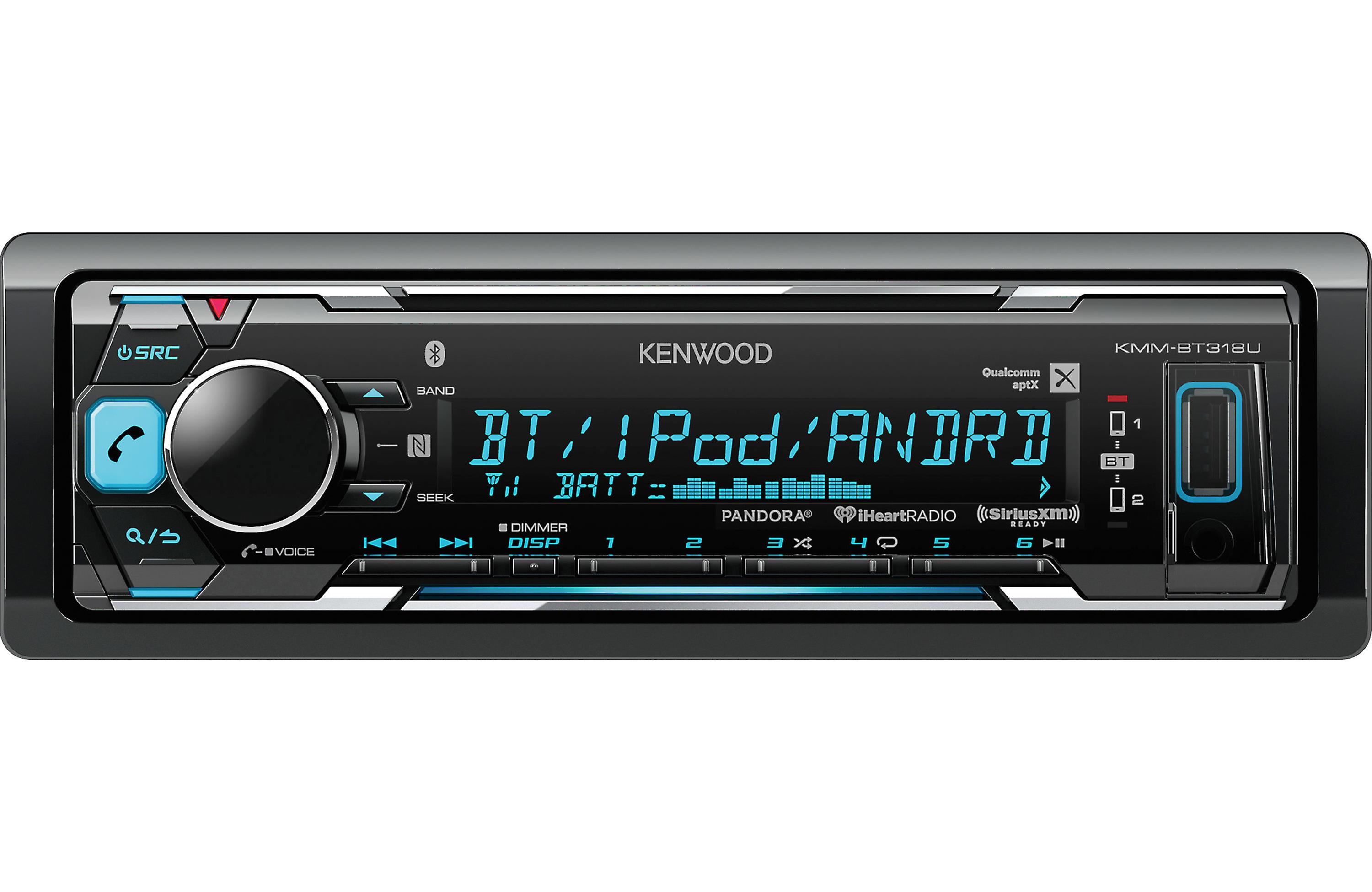 Kenwood Kmm Btu Mpusbfm Bluetooth Car Stereo Digital Media Receiver