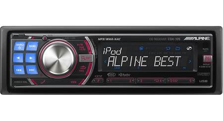 Alpine CDE-124SXM CD receiver with included XM tuner at Crutchfield