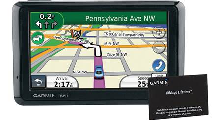 Garmin nüvi® navigator with free lifetime map and traffic updates at Crutchfield