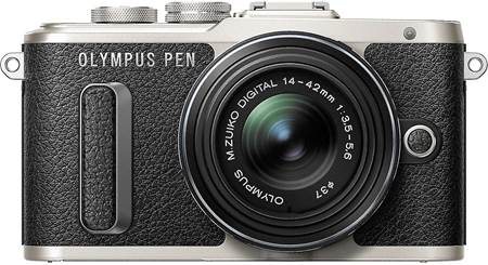 Olympus PEN E-PL9 Kit (Black) 16.1-megapixel mirrorless camera with Wi-Fi®,  Bluetooth®, and 14-42mm f/3.5-5.6 EZ lens at Crutchfield