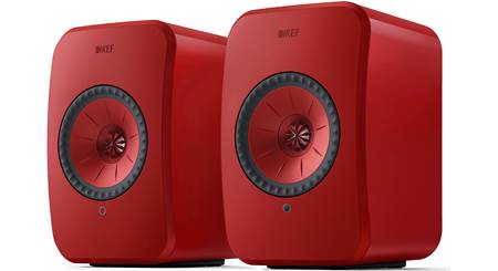 KEF LS50 Wireless II (Crimson Red) Powered stereo speakers with Wi 