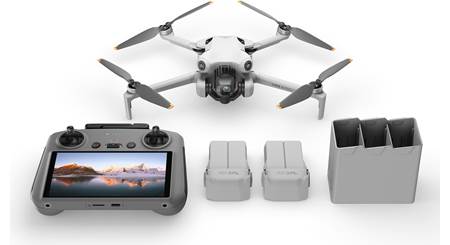 DJI Mini 4 Pro Fly More Combo Plus (with DJI RC 2) Aerial drone bundle with  gimbal-mounted camera, DJI RC 2 controller, three flight batteries, and  charging hub at Crutchfield