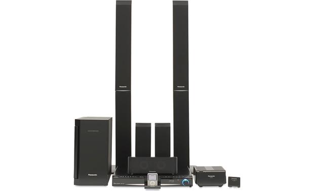 Panasonic Sc Pt960 5 Disc Dvd Home Theater System With Wireless Rear Speaker Kit And Built In Ipod Dock At Crutchfield