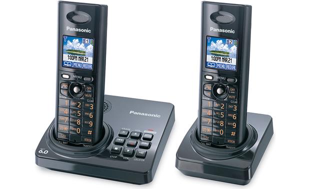 Panasonic Kx Tg8232b Dect Expandable Dual Handset Cordless Phone System With Color Displays At Crutchfield