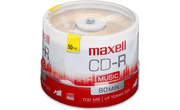 Maxell CD-R 80 (50-disc spindle pack) Blank CD-R Audio Recordable Discs ...