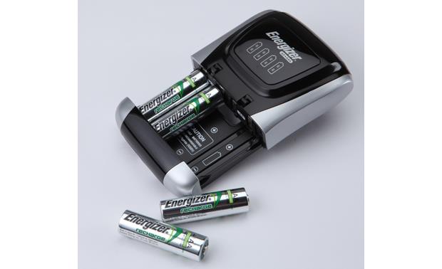 Energizer® CHDCWB-4 Battery Portable charger plus four "AA" rechargeable batteries at Crutchfield