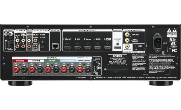 Denon AVR-X1000 IN-Command 5.1-channel home theater receiver with 