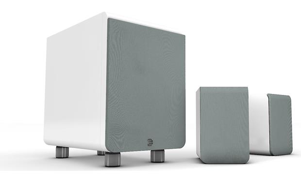 white 2.1 speakers