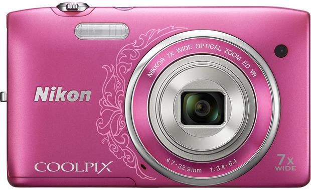 Nikon Coolpix S3500 (Pink) 20.1-megapixel digital camera with 7X 