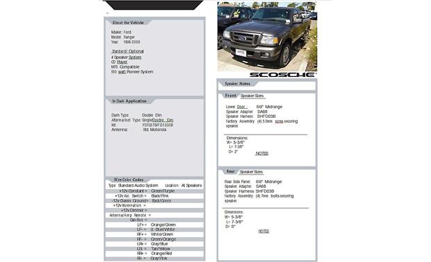 Scosche Installation Instructions Vehicle-specific ... ford explorer wiring diagram radio 