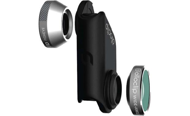 Olloclip 4 In 1 Lens For Iphone 6 6 Plus Silver Black Accessory Lens Provides Two Macro Options Plus Wide Angle And Fisheye At Crutchfield