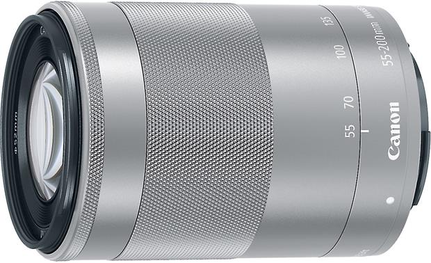 Canon Ef M 55 0mm F 4 5 6 3 Is Stm Silver Telephoto Zoom Lens For Canon Eos M Series Mirrorless Cameras At Crutchfield