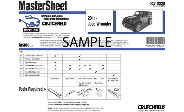 Crutchfield Car Audio Installation Instructions ... 2007 buick lacrosse radio wiring 