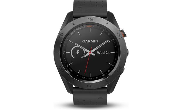 Garmin Approach® S60 (Black leather band) Golf GPS watch — covers over 41,000 worldwide at Crutchfield