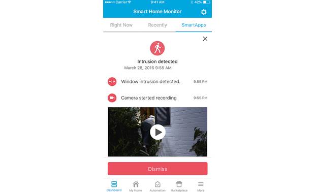 Samsung SmartThings Home Monitoring Kit (2018) Get alerts from your SmartThings cameras (not included) via an app on your smartphone