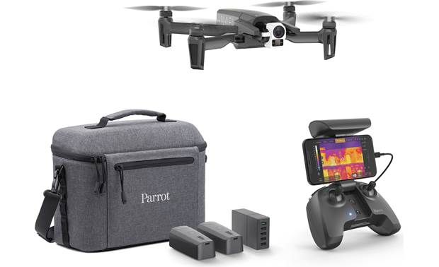 Parrot ANAFI Thermal Aerial drone bundle with 4K camera, camera, flight batteries, charger, and case at Crutchfield