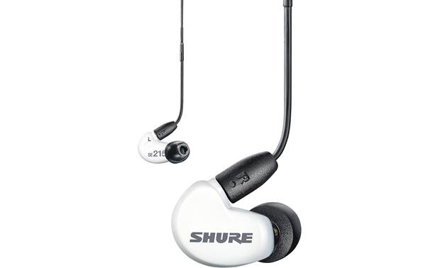 Shure Se215spe Uni Special Edition With Extended Bass White Sound Isolating Earphones With Universal In Line Remote Mic At Crutchfield