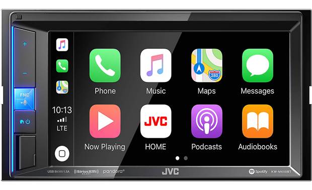 JVC KW-M650BT Digital Media Receiver with Bluetooth 6.2 Touch Screen /& Apple CarPlay Compatible