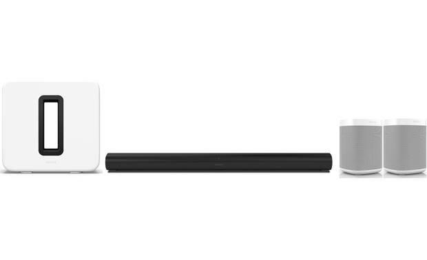 Sonos Arc 5.1.2 Home Theater Bundle (Black Arc, White Sub/Surrounds) Includes Sonos Arc Dolby Atmos® sound bar, Gen-3 Sub, two Sonos One at Crutchfield