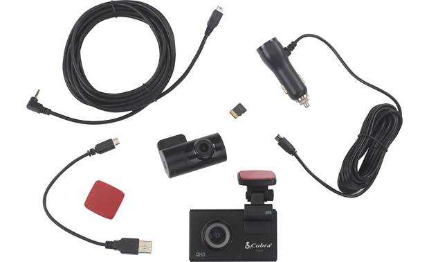 Cobra SC200D Dash cam with GPS, Wi-Fi, and second camera at Crutchfield