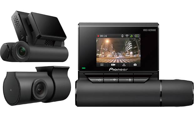 Pioneer VREC-DZ700DC HD dashcam with GPS, Wi-Fi, and second HD 