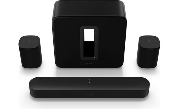 Sonos Beam 5.1 Home Bundle (Black) Includes Sonos Beam (Gen 2), Sub (Gen 3), and two Sonos One SLs at