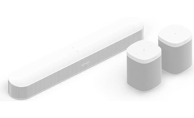 stramt Optø, optø, frost tø Bevæger sig Sonos Beam 5.0 Home Theater Bundle (White) Includes Sonos Beam Dolby Atmos  sound bar and One surround speakers at Crutchfield